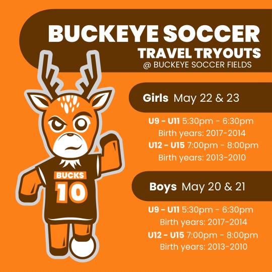 2024-2025 Travel Soccer Tryout Flyer